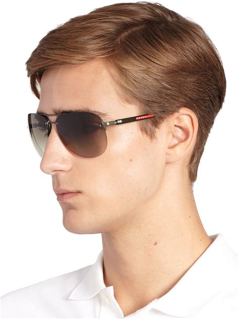 men sunglasses sport polarized 65 prada|Prada aviator sunglasses men's.